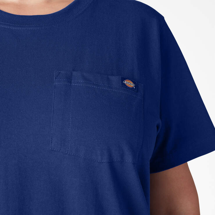 Women's Plus Heavyweight Short Sleeve Pocket T-Shirt - Surf Blue (FL) image number 7