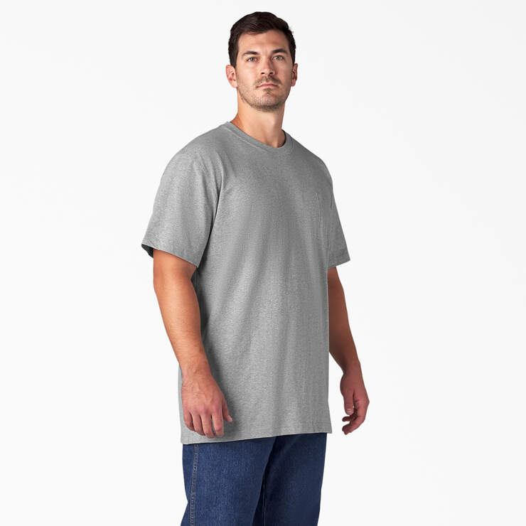Heavyweight Short Sleeve Pocket T-Shirt - Heather Gray (HG) image number 7