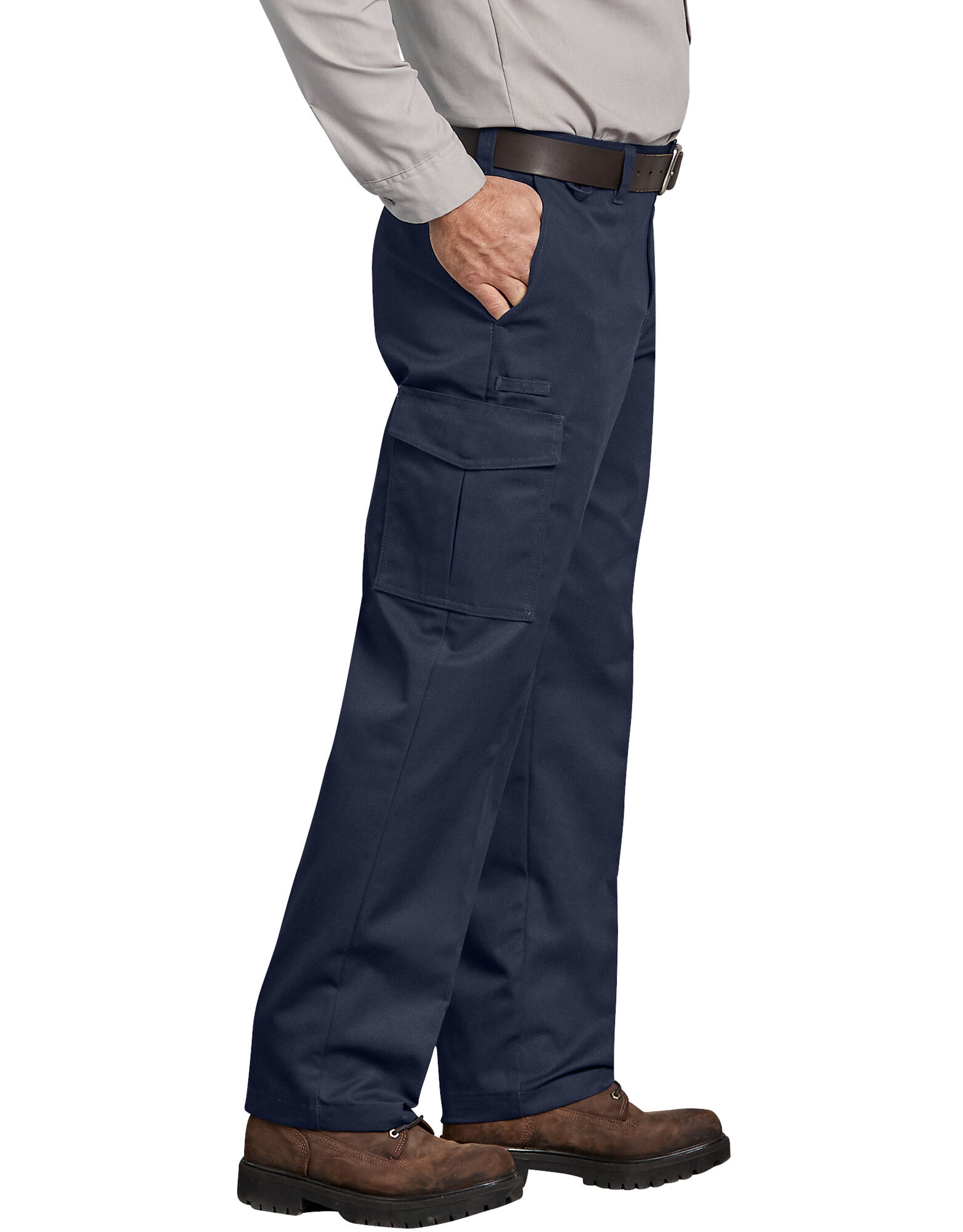 industrial relaxed fit straight leg cargo pants navy blue