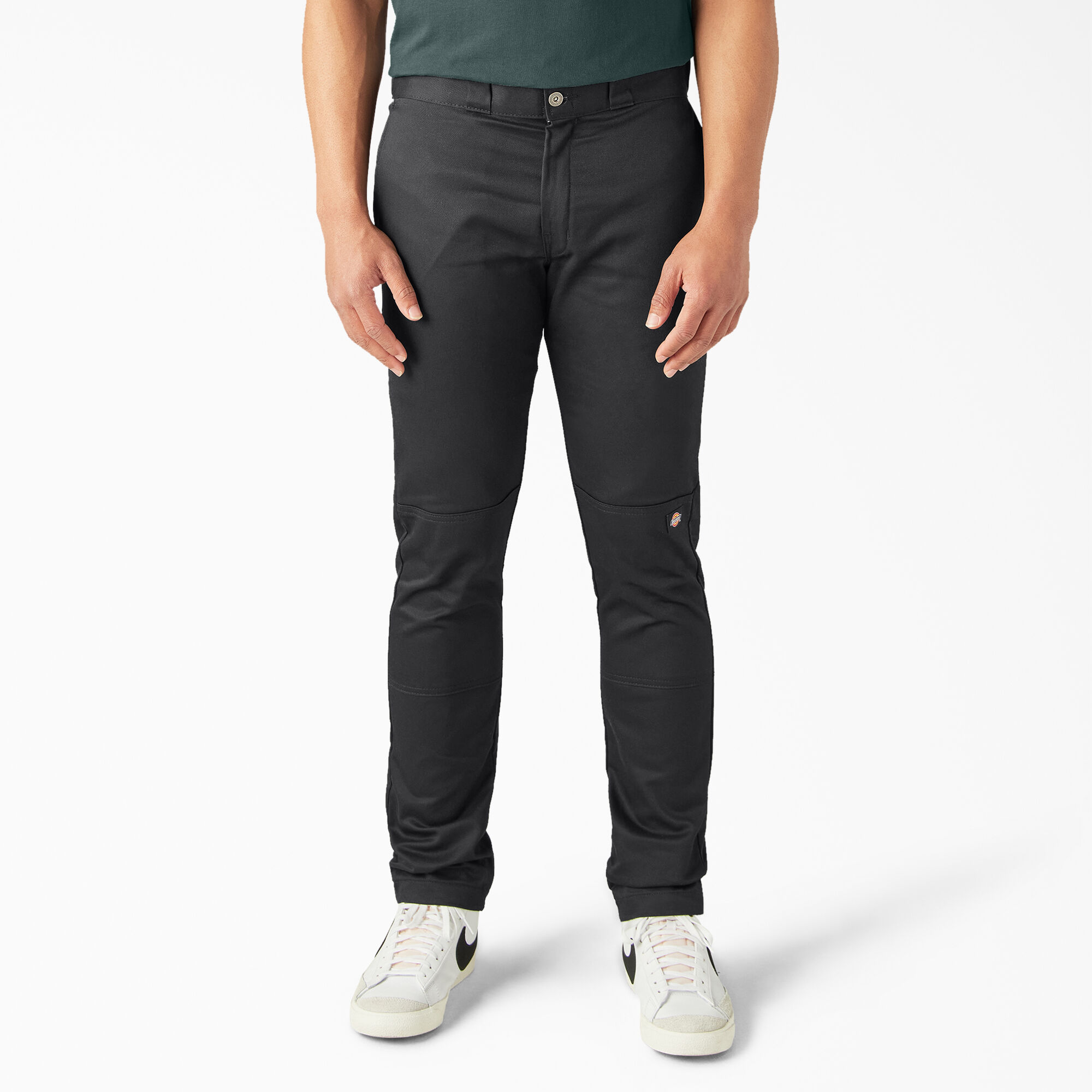 Slim fit double knee work pants sales