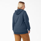Women&#39;s Plus Heavyweight Logo Sleeve Hoodie - Heather Navy &#40;NVH&#41;
