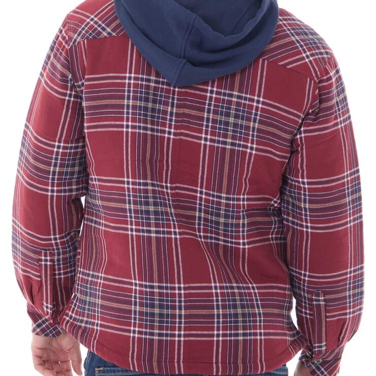 Men's Quilted Flannel Jacket - WINE / DESERT SAND (WND) image number 2
