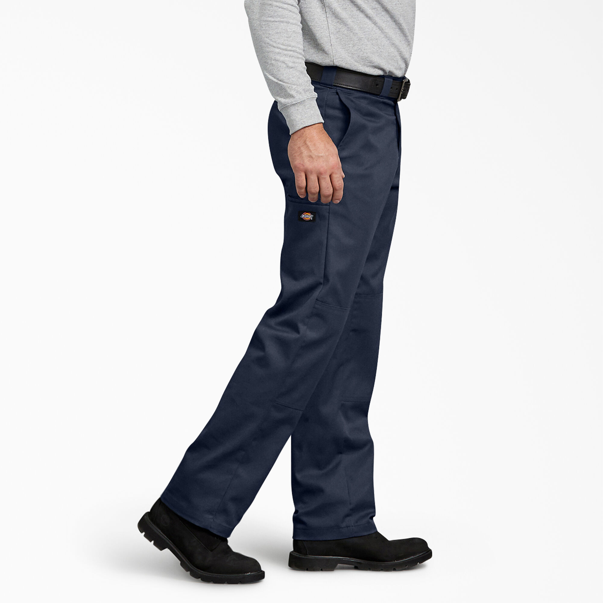 Dickies Dark Navy FLEX Regular Fit Straight Leg Double Knee Work Pants WP882DN