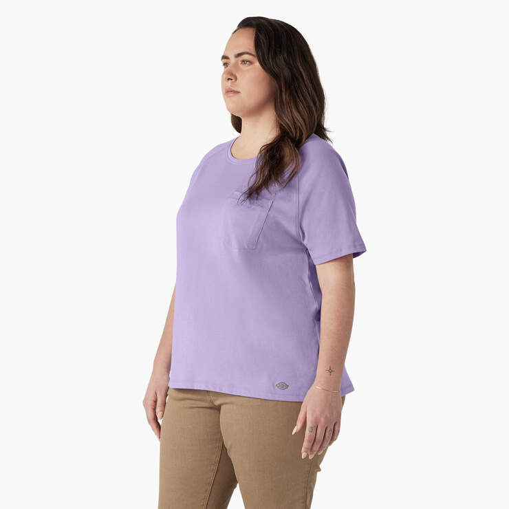 Women's Plus Cooling Short Sleeve Pocket T-Shirt - Purple Rose (UR2) image number 3