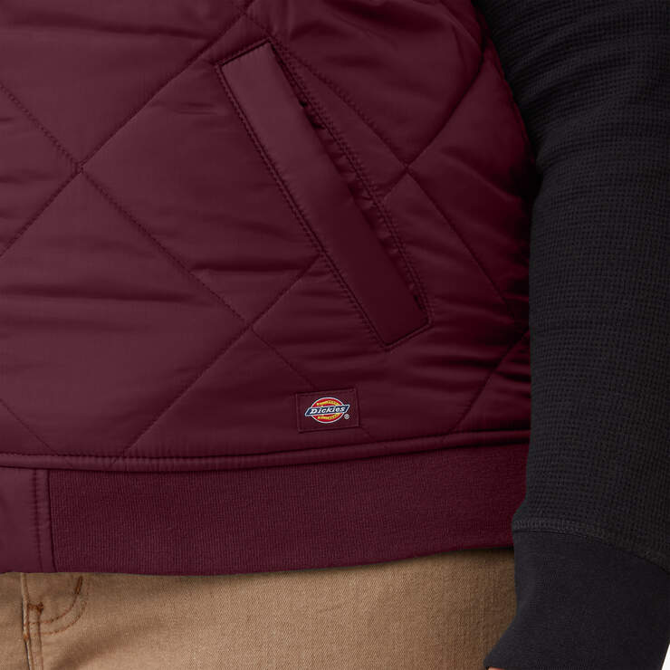 Women’s Plus Quilted Vest - Burgundy (BY) image number 5