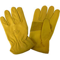 Saddle Grain Cowhide Driver Gloves, Large - Brown (BR)