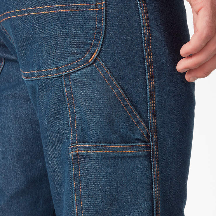 FLEX Regular Fit Carpenter Jeans - Stonewashed Indigo Blue (SNB) image number 4