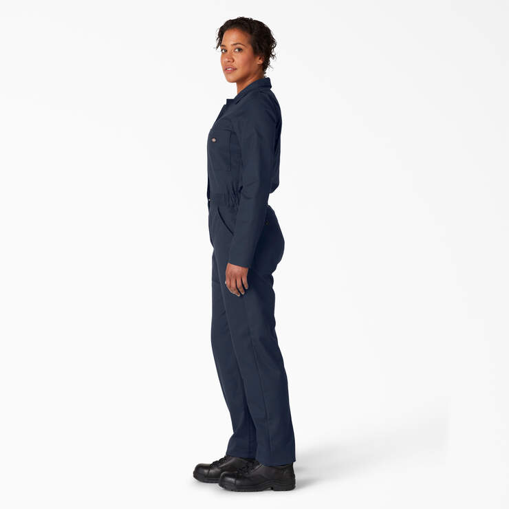 Women's Cooling Long Sleeve Coveralls - Dark Navy (DN) image number 3