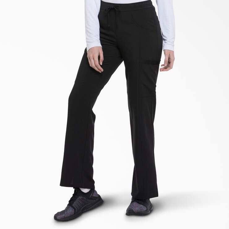 Women's EDS Essentials Contemporary Fit Scrub Pants - Black (BLK) image number 3