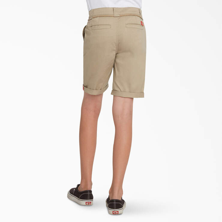 Boys’ FLEX Skinny Fit Chino Shorts - Desert Sand (DS) image number 2