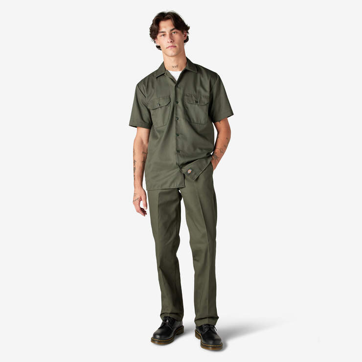 Short Sleeve Work Shirt - Olive Green (OG) image number 5