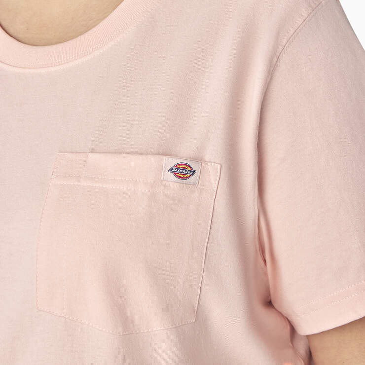Women's Plus Heavyweight Short Sleeve Pocket T-Shirt - Lotus Pink (LO2) image number 7