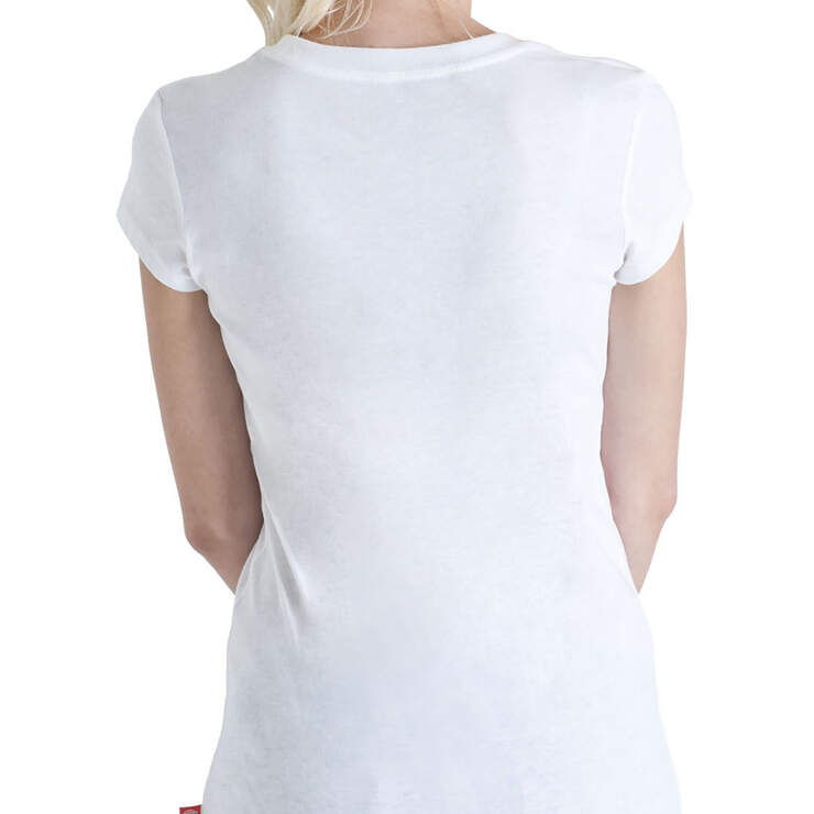 Dickies Girl Juniors' Short Sleeve Crew Neck T-Shirt - White (WHT) image number 2
