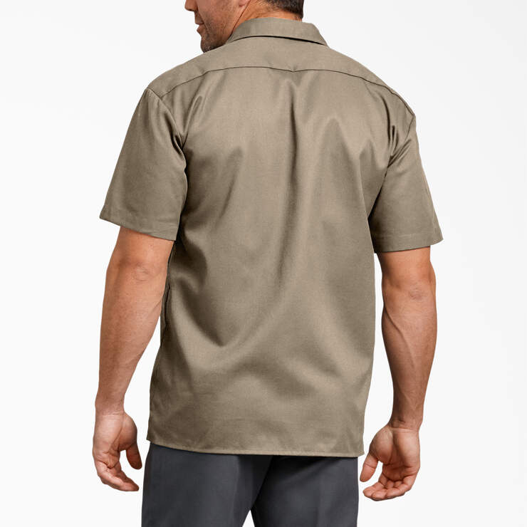 FLEX Relaxed Fit Short Sleeve Work Shirt - Desert Sand (DS) image number 2