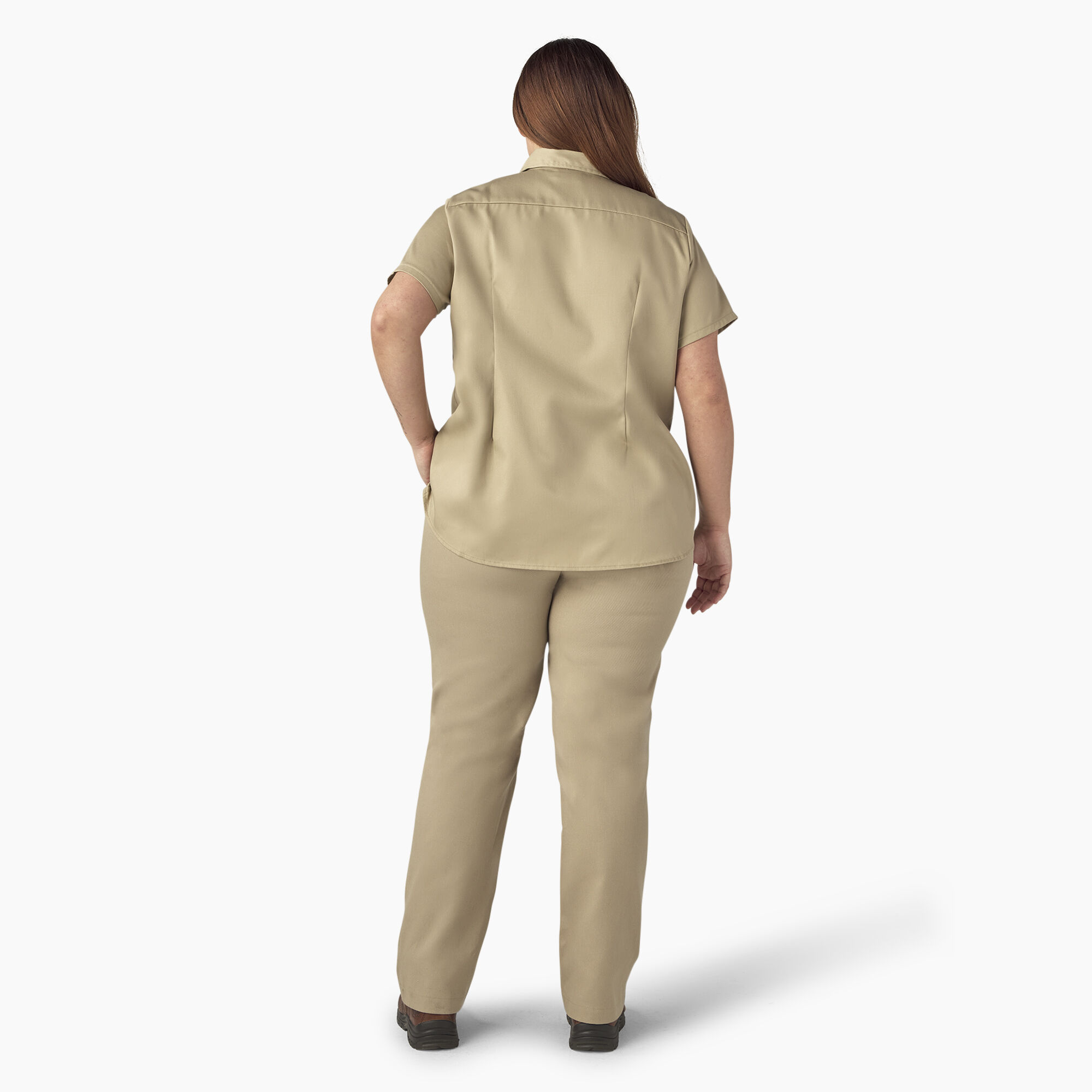 Women's plus size khaki top work pants
