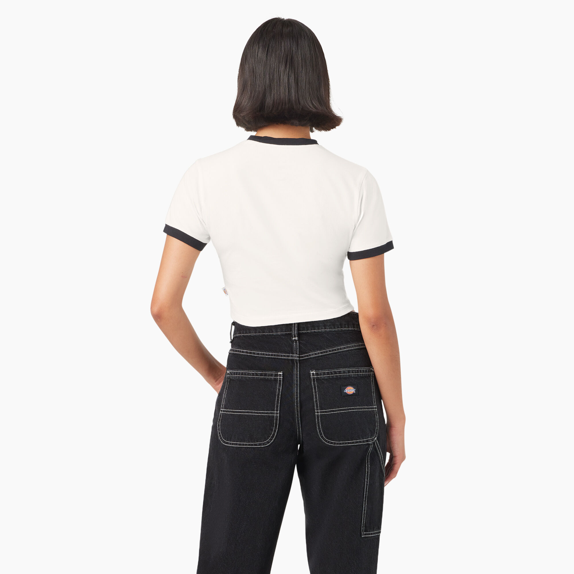 売れ筋商品|||ディッキーズ Tシャツ レディース トップス LEWISTOWN RINGER TEE  - Print T-shirt - egret Women's Lewistown Cropped Ringer T-Shirt - Dickies US
