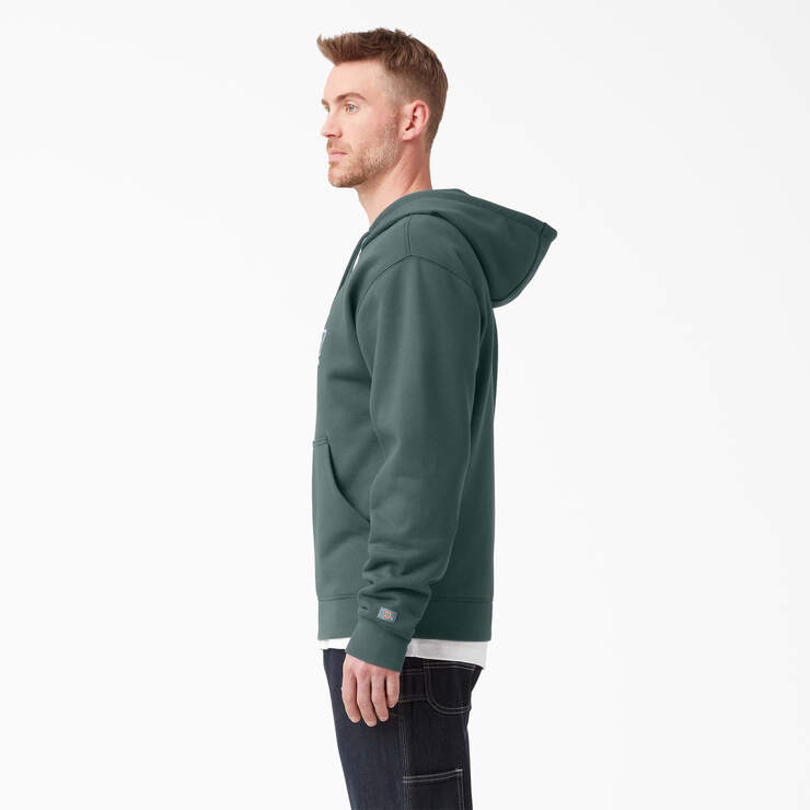 Water Repellent Logo Hoodie - Lincoln Green (LN) image number 3