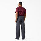 Loose Fit Double Knee Work Pants - Charcoal Gray &#40;CH&#41;