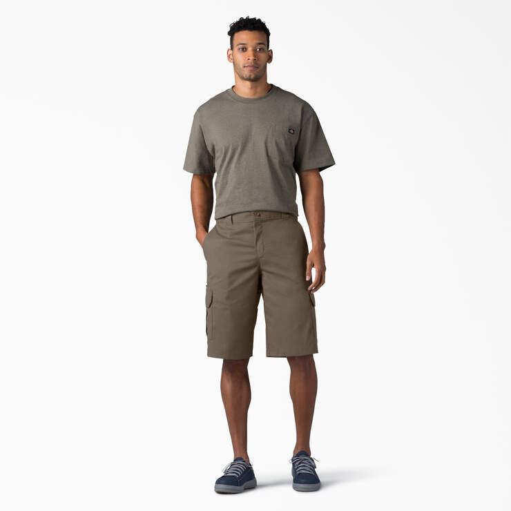 FLEX Relaxed Fit Cargo Shorts, 13" - Mushroom (MR1) image number 4