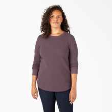 Women&#39;s Plus Long Sleeve Crew Neck Thermal Shirt - Dusty Violet &#40;SSD&#41;