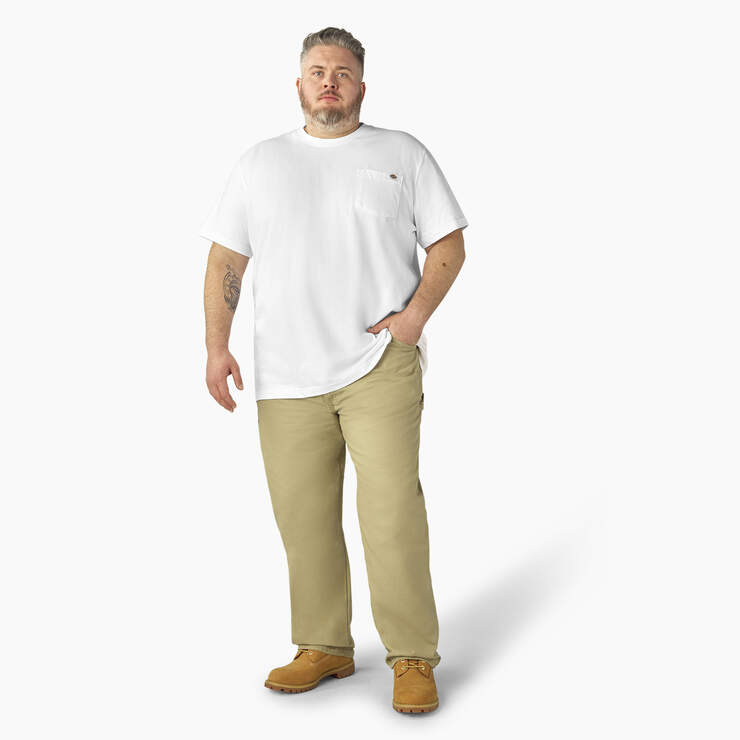 Heavyweight Short Sleeve Pocket T-Shirt - White (WH) image number 11