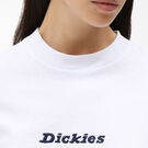 Women&#39;s Script Logo Long Sleeve Cropped T-Shirt - White &#40;WH&#41;