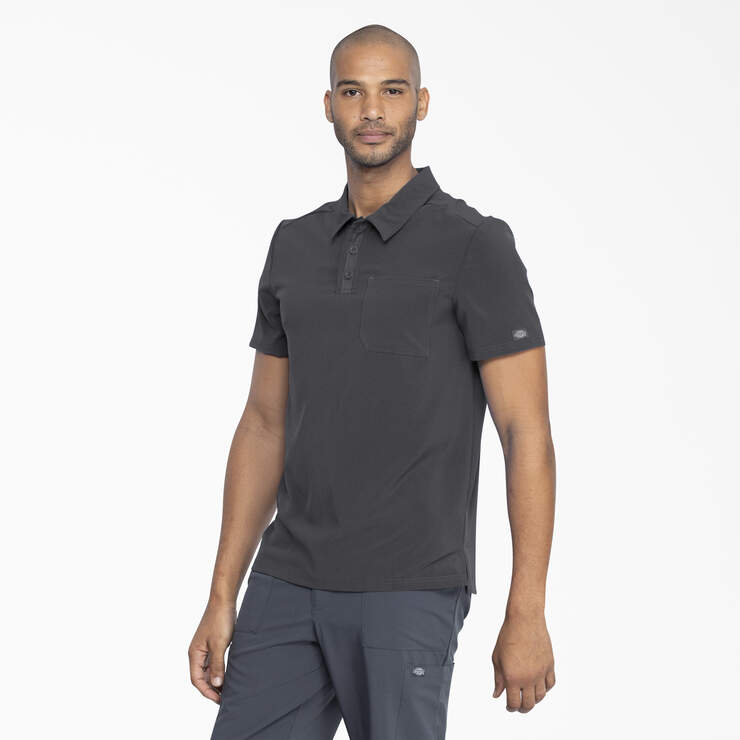 Men's EDS Essentials Medical Polo Shirt - Pewter Gray (PEW) image number 3