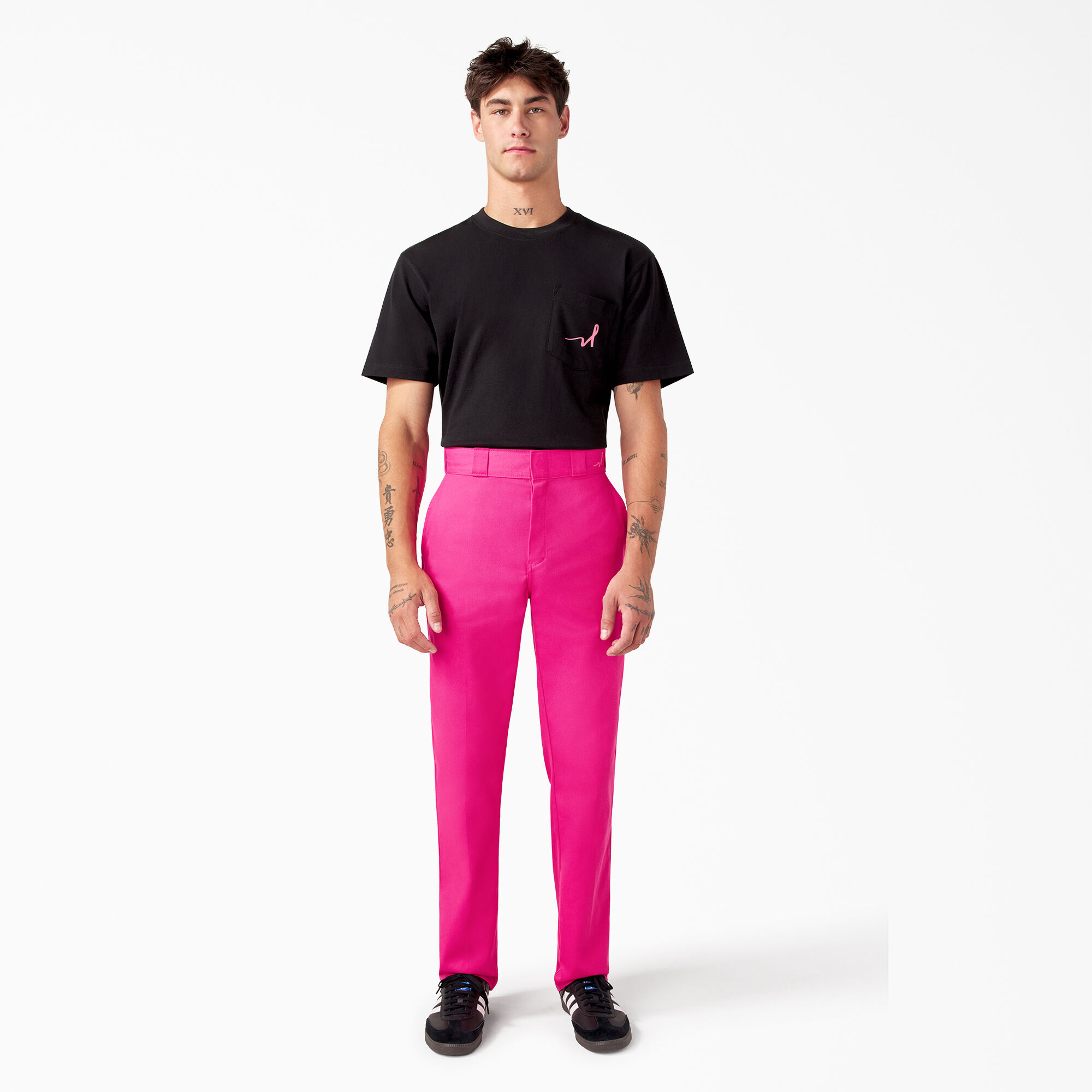 Hot pink dickies pants top