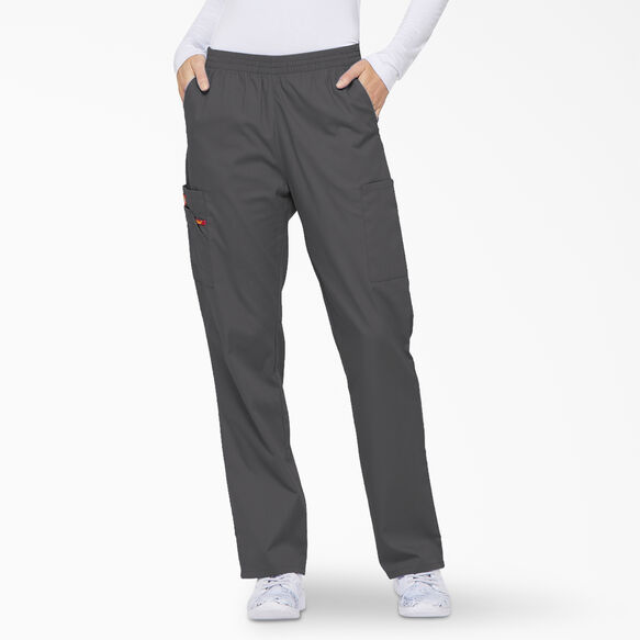 Women&#39;s EDS Signature Tapered Leg Cargo Scrub Pants - Pewter Gray &#40;PEW&#41;