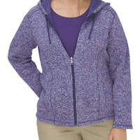 Women's Sweater Hoodie (Plus) - PETUNIA/WHITE HEATHER (UNWH)
