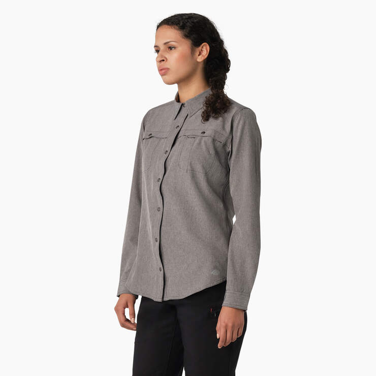 Women's Cooling Roll-Tab Work Shirt - Graphite Gray (GAD) image number 3