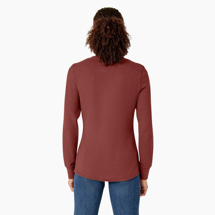 Women’s Long Sleeve Thermal Shirt - Fired Brick Single Dye (FBD) image number 2