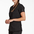 Women&#39;s Balance V-Neck Chest Pocket Scrub Top - Black &#40;BLK&#41;