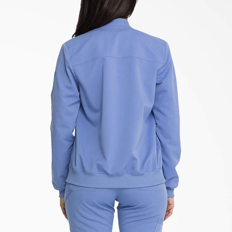 Women's Balance Zip Front Scrub Jacket - Ceil Blue (CBL) image number 2