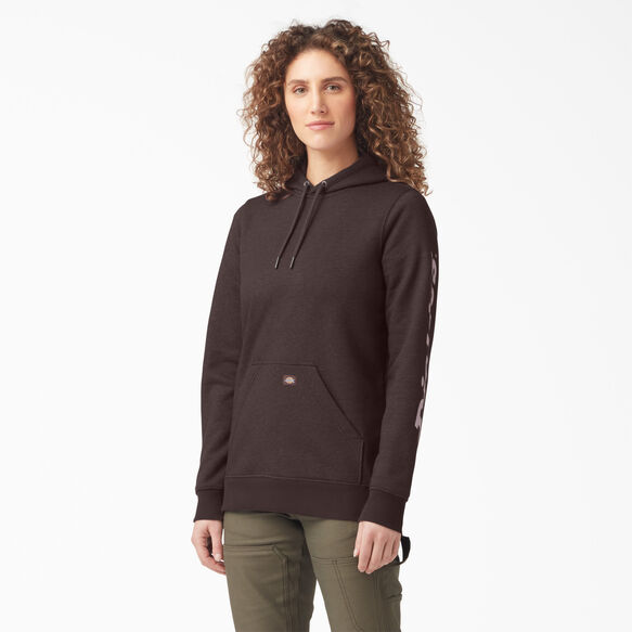 Women&#39;s Heavyweight Logo Sleeve Pullover - Chocolate Brown Heather &#40;CBH&#41;