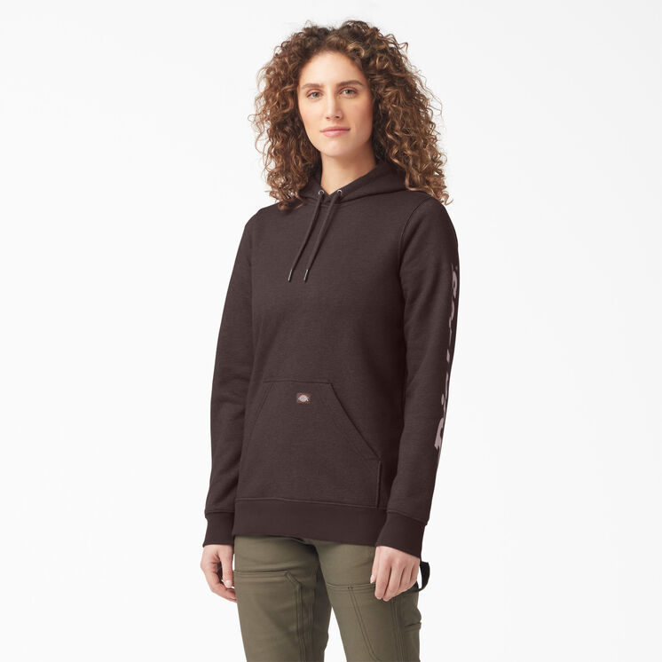 Women&#39;s Heavyweight Logo Sleeve Pullover - Chocolate Brown Heather &#40;CBH&#41;