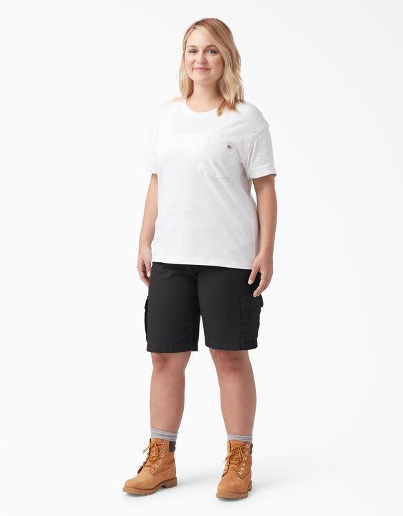 Women&#39;s Plus Ripstop Cargo Shorts - Black &#40;BKX&#41;