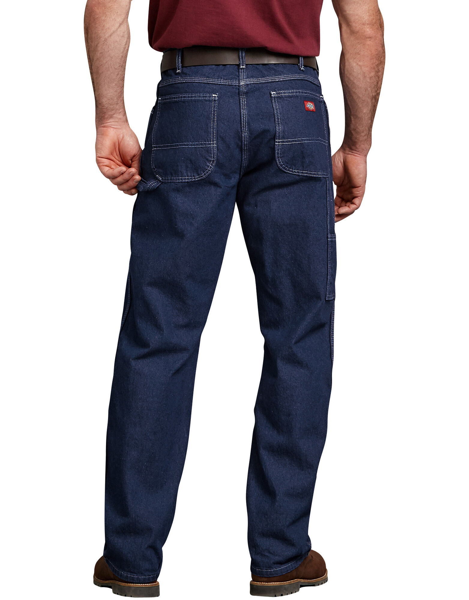 Relaxed Straight Fit Carpenter Denim Jeans Rinsed Indigo Blue | Men's ...