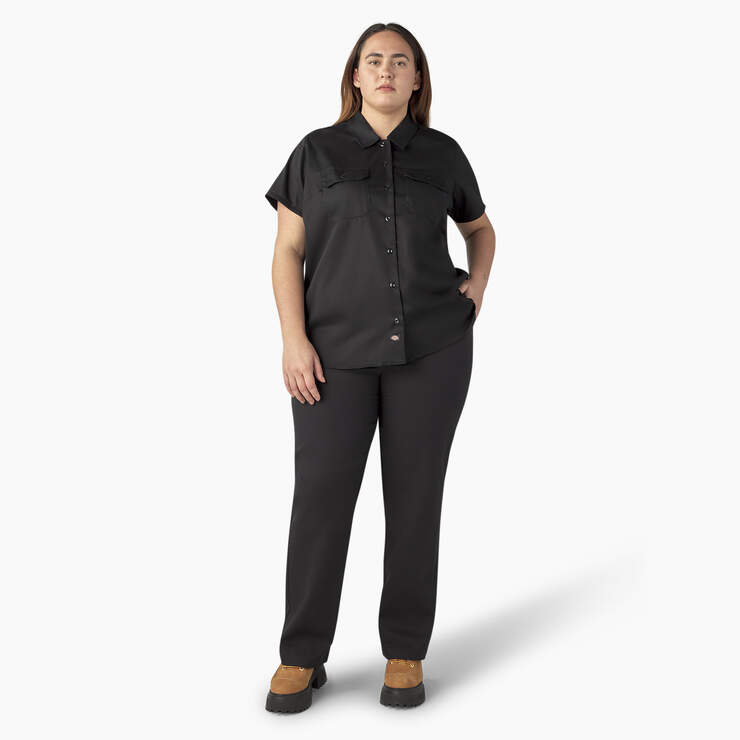 Women's Plus 574 Original Work Shirt - Black (BSK) image number 5