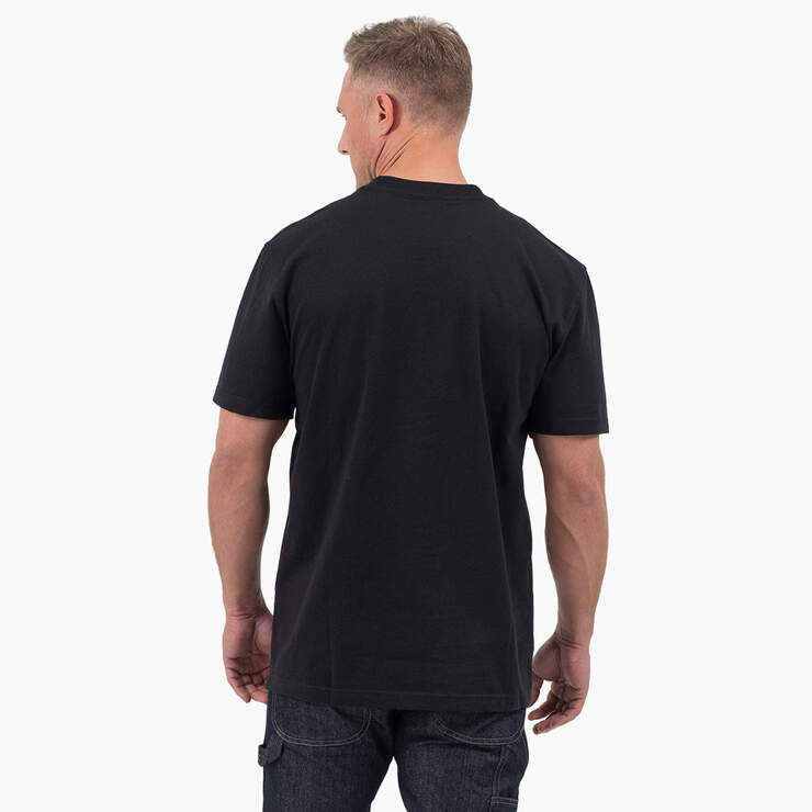 Short Sleeve Tri-Color Logo Graphic T-Shirt - Black (KBK) image number 2