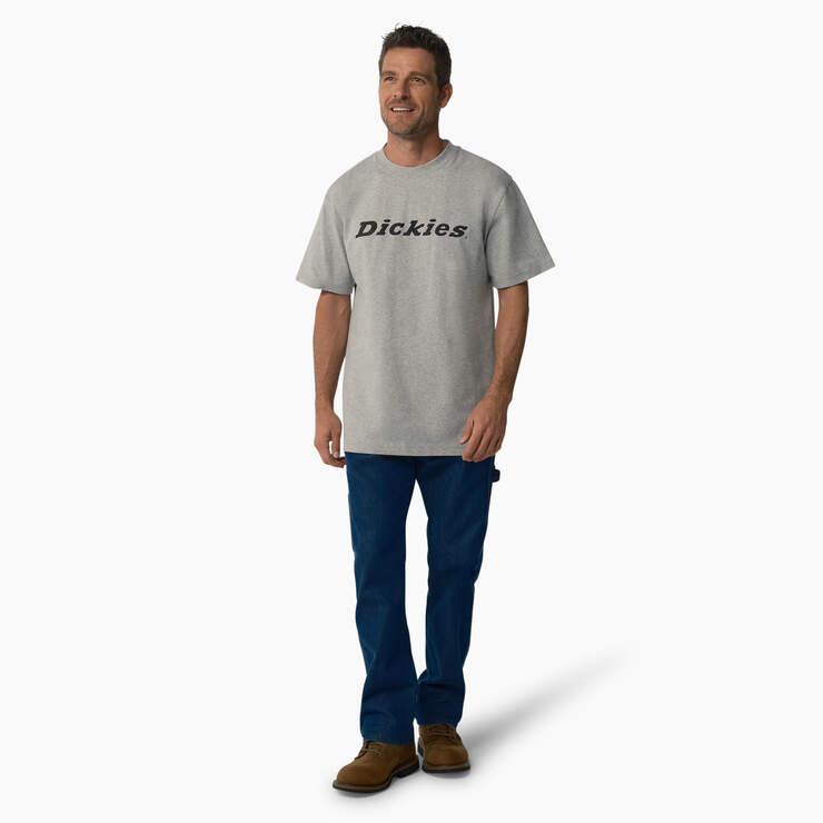 Short Sleeve Wordmark Graphic T-Shirt - Heather Gray (HG) image number 4