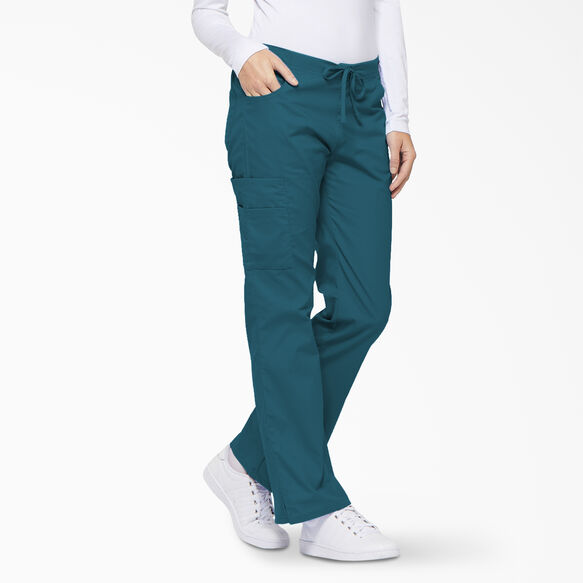 Women&#39;s EDS Signature Flare Leg Cargo Scrub Pants - Caribbean Blue &#40;CRB&#41;