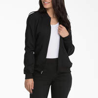 Women's Balance Zip Front Scrub Jacket - Black (BLK)