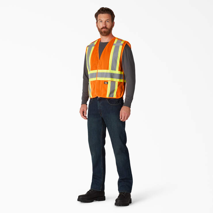 Hi Vis Safety Vest - ANSI Orange (AO) image number 4