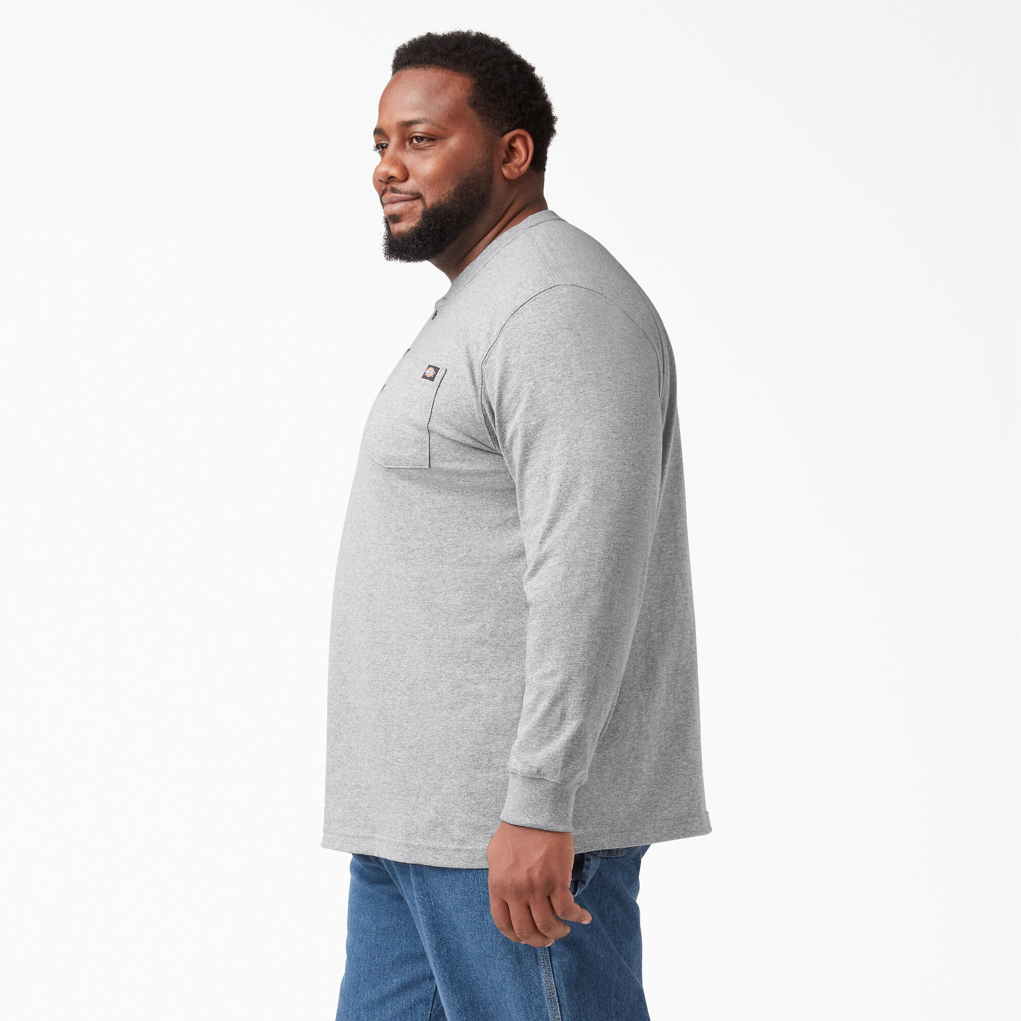 Grey long sleeve men sales