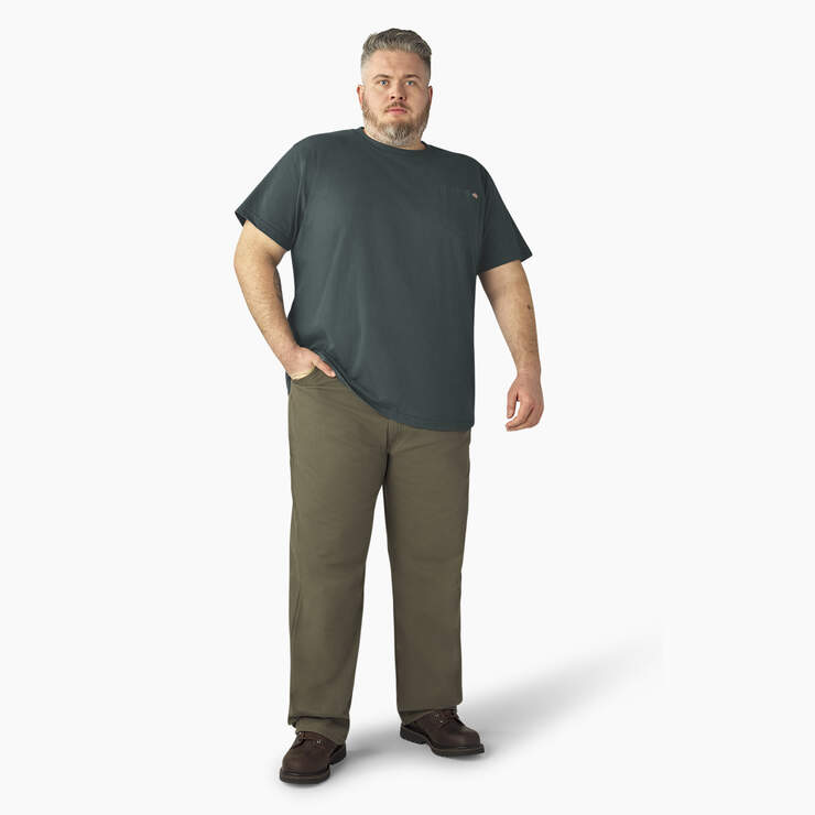 Heavyweight Short Sleeve Pocket T-Shirt - Lincoln Green (LN) image number 11
