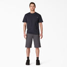 Cooling Active Waist Flat Front Shorts, 13&quot; - Black &#40;BK&#41;