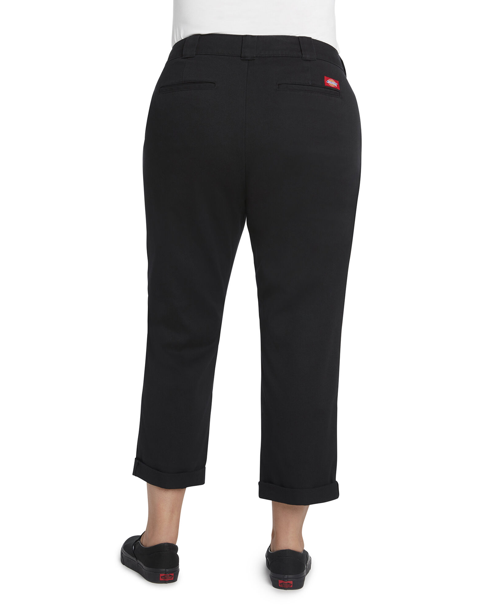 Dickies Girl Juniors Plus Size Roll Hem Crop Work Pants Dickies