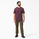 Heavyweight Heathered Short Sleeve Pocket T-Shirt - Burgundy &#40;BYD&#41;