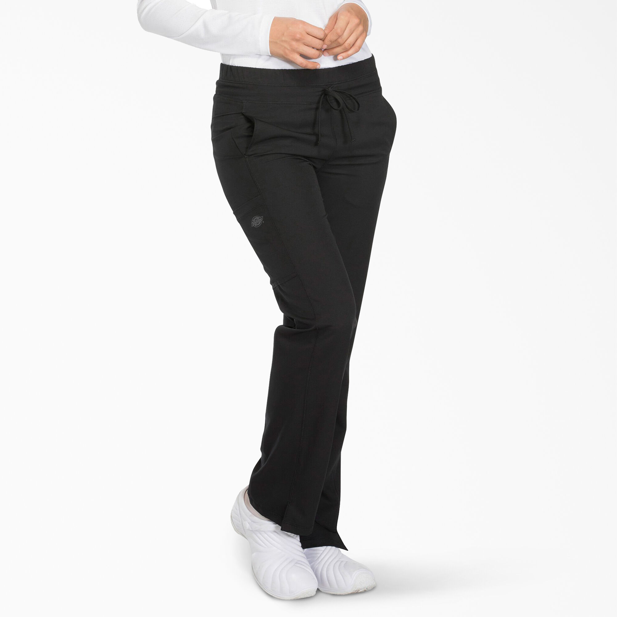 Details about   Black Dickies Scrubs Dynamix Mid Rise Flare Leg Pull On Pants DK115 BLK